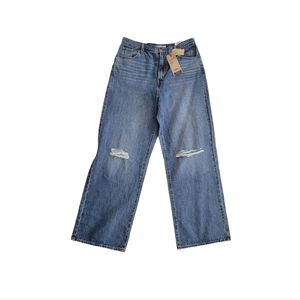 LEVI'S High Waisted Straight Distressed Relaxed Fit Jeans